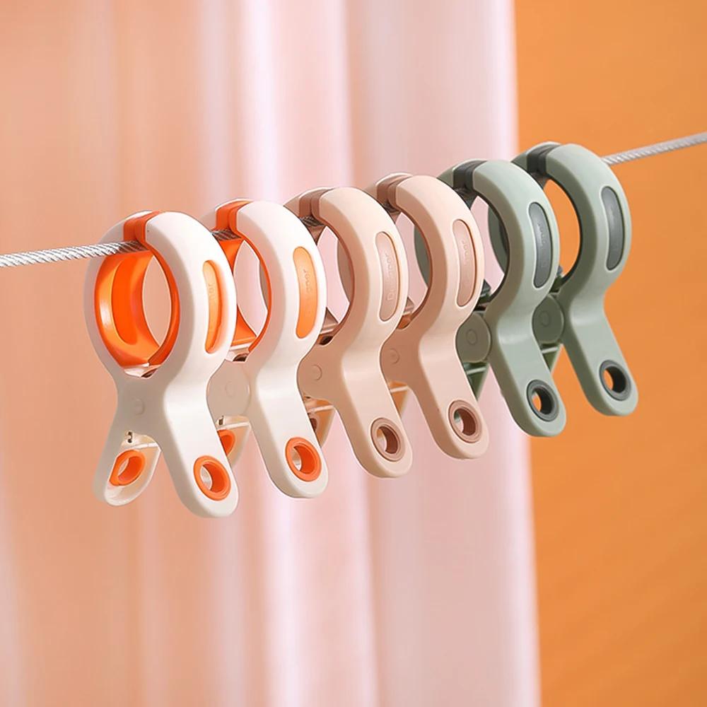 Beach Towel Clips Multifunctional Plastic Anti-Slip Fixed Clamps For Clothes Quilt Windproof Hanging Pegs Household Drying Clip