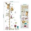 Cartoon Height Measure Wall Sticker for Kids Rooms Growth Chart Animals Lion Monkey Owl Elephant Nursery Room Decor Wall Art