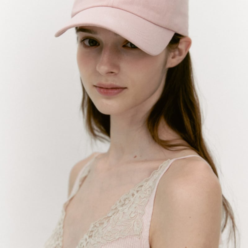 BRIGHTEN Denim Baby Pink Ball Cap