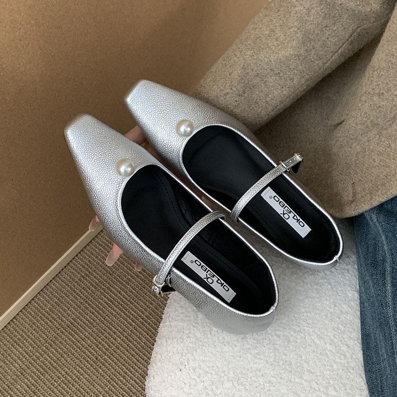 Fashion 2025 New Fashion Shallow Women Low Heel Pumps Shoes Female Buckle Strap Footwear Pointed Toe Ladies Heeled Shoes