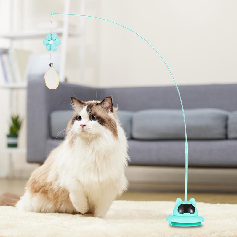 Suction Cat Wand Toy Teaser Toy For Indoor Cats Interactive Cat Spring Toy Kitten Wand Toys Cat Teaser Catcher Stick Toy For