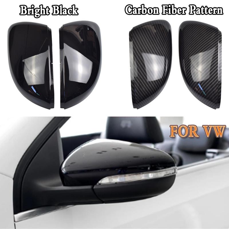 For VW Volkswagen Golf 6 MK6 R GTI VI 2010-13 Car Rearview Side Mirror Cover Wing Cap Exterior Door Case Trim Carbon Fiber Look
