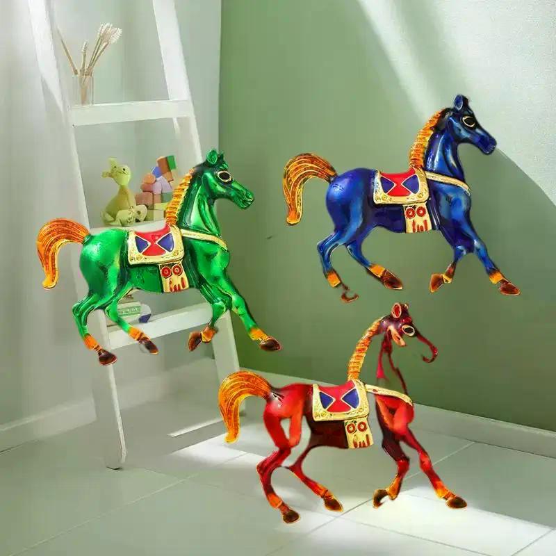 Quirky Enamel Alloy Galloping Horse Zodiac Pin Brooches, Women or Men Fashion Accessories, Vintage Suit Lapel Corsage Gifts