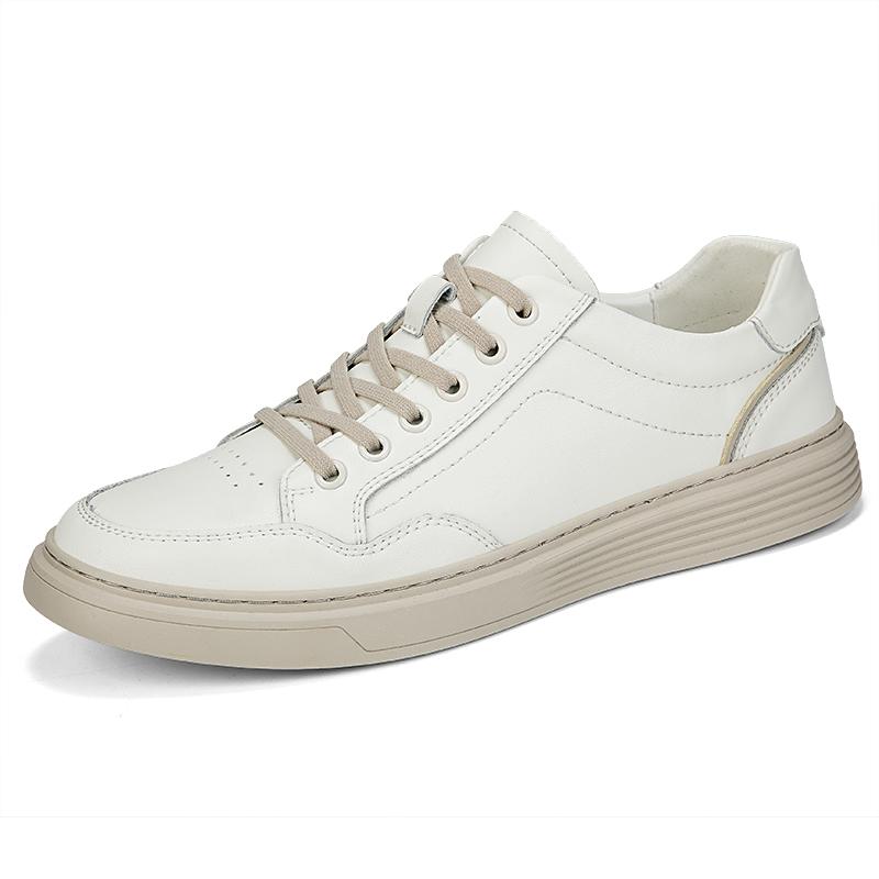 

Мужская обувь из натуральной кожи в британском стиле, трендовая удобная повседневная обувь, мокасины, мужская обувь на плоской подошве 37 белый