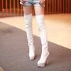 eBay Hot Sale Nightclub Over Knee Boots Thin Heel Waterproof Table Soft Leather  Boots M