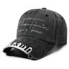Washed old hat Alphabet embroidered baseball cap Men's and women's retro curved brim sunshade cap
