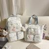 Schoolbag, Korean-style INS star print backpack, high-aesthetic sweet-style two-piece backpack for grades 1-1 for primary and secondary school 