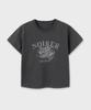 NOIRER FOR WOMAN Archive Print Crop T-Shirt (Gray)
