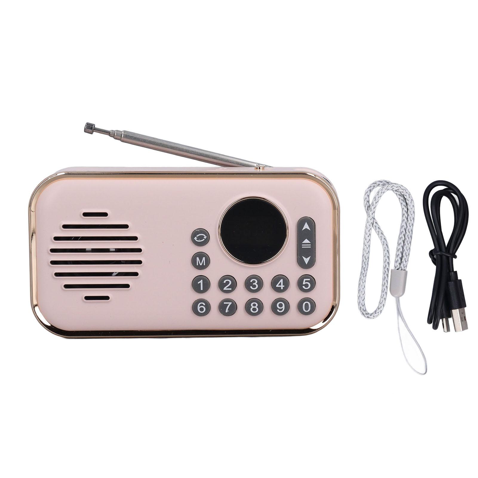 

Bluetooth-динамик Радио Портативный Bluetooth Карта памяти U Disk MP3 FM Радио Музыкальный Плеер Бежевый розовый