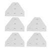 5Pcs Tie Plate 5 Holes Aluminum Robust Reinforced Connecting Mending Plate for Furniture Mechanical Industry 4040T