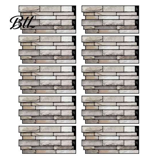 Removable Wall Covering Peel And Stick Backsplash, 3D Brick Panels, Self Adhesive Interior Decoration Materials Tile, Faux Stone Wallpaper,