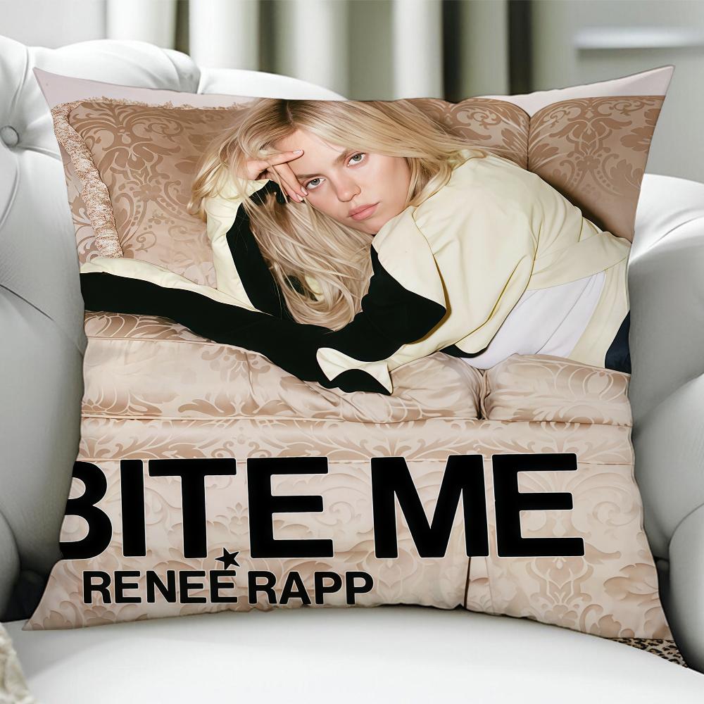 Singer RRenee Rapp Bite Me cushion cover Birthday Anniversary Gifts Double Sided Printed Zipper Cushion Cover Soft Skin Bedding