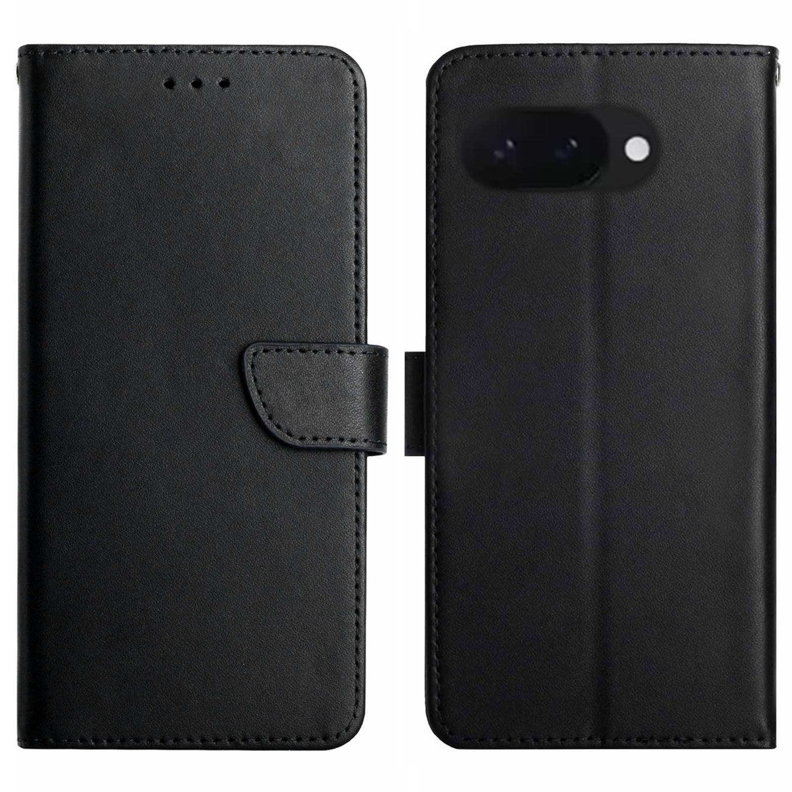 HT02 For Google Pixel 9a Case Genuine Cow Leather Phone Cover Nappa Texture A