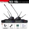 Professional UHF Dual Wireless Microphone System with Handheld and Headset for Conference, Performance, and KTV
