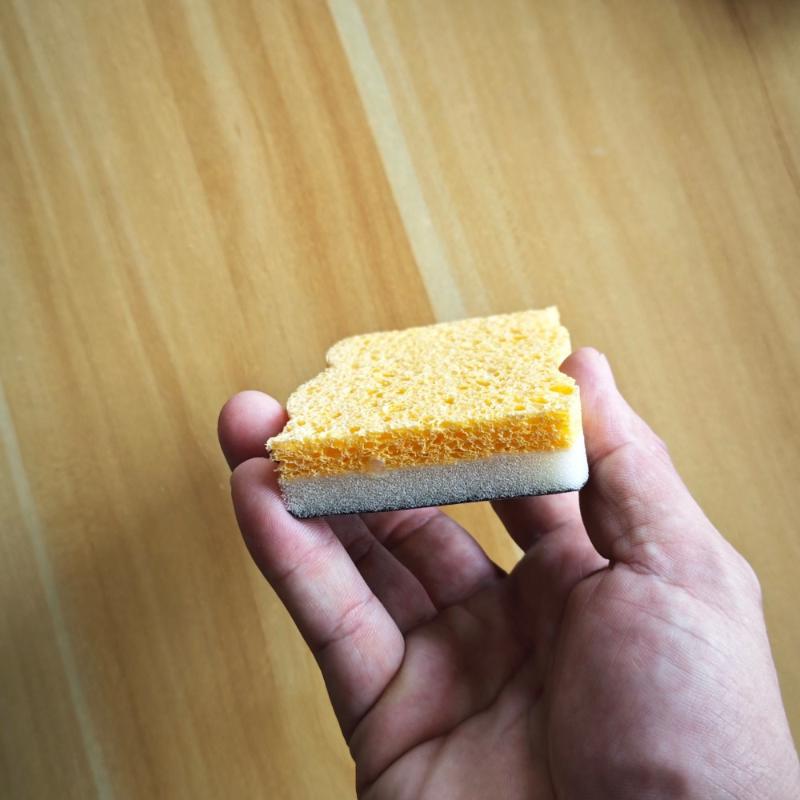 2/6/12 ks Čisticí drátěnka z bavlny z dřevní buničiny Houba na mytí nádobí Drátěnka Houbičky Čisticí houbička Oboustranná čisticí houbička