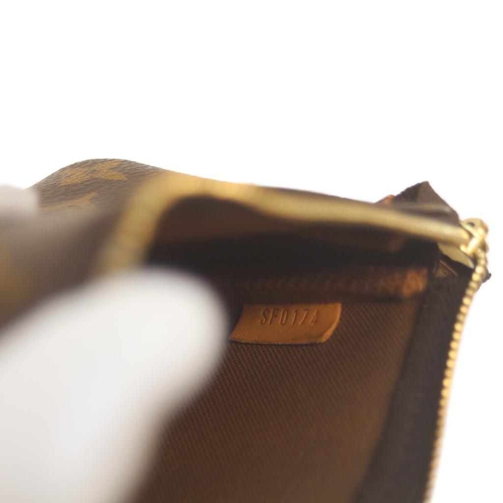 LOUIS VUITTON 2014 M58009 Monogram Mini Pochette Accessoires Handbag BrownUsed