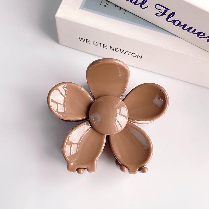 

Элегантный акриловый зажим-краб «Камелия» для причесок «полупучок»