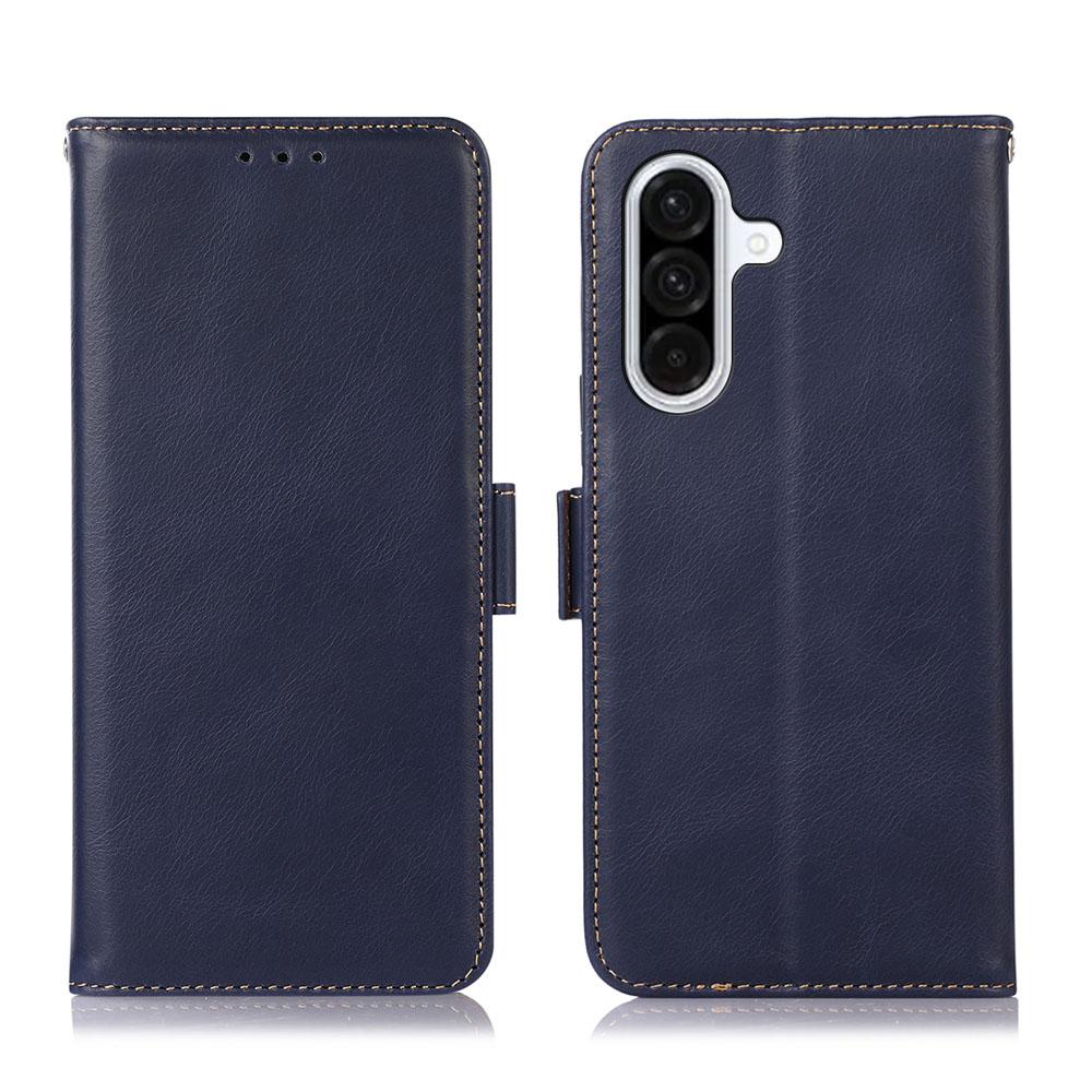 

For Samsung Galaxy A57 5G Case RFID Blocking Genuine Cow Leather Wallet Phone Cover