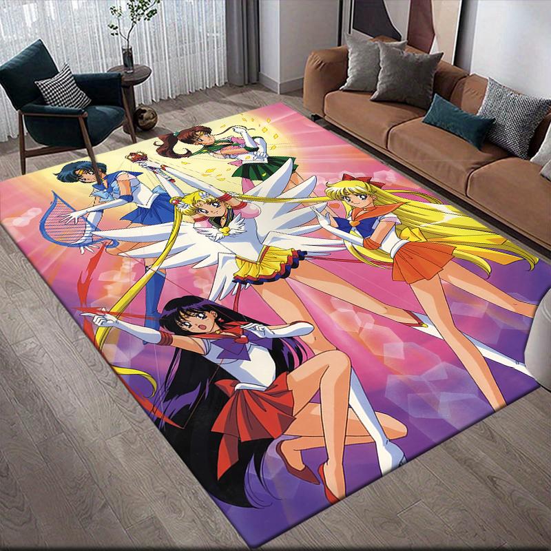 Sailor Moon Transformation Area Rug, Sailor Moon Fan Soft Carpet, Great Gift.chl