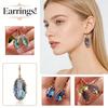 Oval Cut Gemstone Earrings with Claw Prong Setting Dangle Hook for Women Elegant Jewelry Accessory