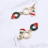 Christmas Earrings Christmas Eve Earrings Funny Creative Jewelry Earrings for Woman (Golden A)