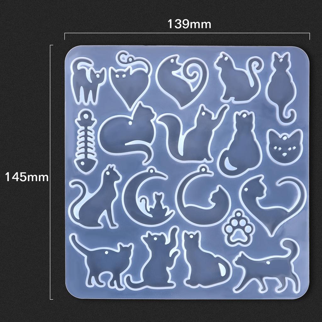 Cute Cat Butterfly Animal Earring Keychain  Epoxy Resin Silicone Mold DIY Spider Snake Pendant Jewelry Making Decoration Crafts