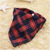 Cotton Baby Bibs Burp Cloth Scotland Style Triangle Baby Bibs Plaid Adjustable Baby Meal Bib Infant Bibs