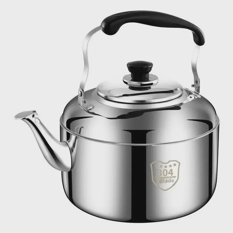 Bollitore in acciaio inossidabile 304 di grande capacità per la cottura domestica, a gas e a induzione