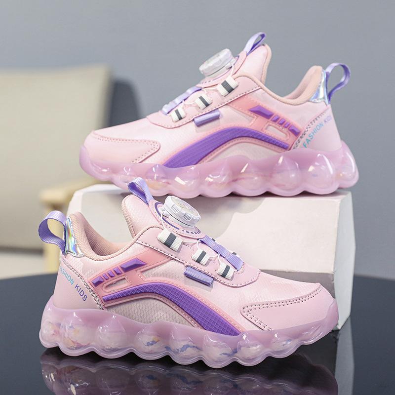 

Boys shoes single mesh shoes 2025 new children s sports shoes breathable mesh rotating buckle soft sole comfortable sports shoes 38