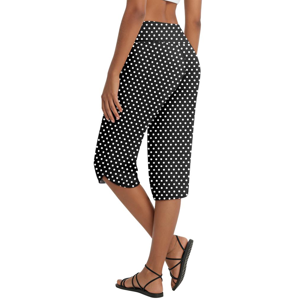 Women High Waist Yoga Pants Straight Leg Casual Sports Capri Pants with Pockets Suitable for Travel and Everyday Wear