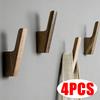 Wooden Coat Hook Wall Hooks, Heavy-duty Walnut Wood Hook, Decorative Key Holder Coat Rack Wall-mounted Hook Clothes Hanger
