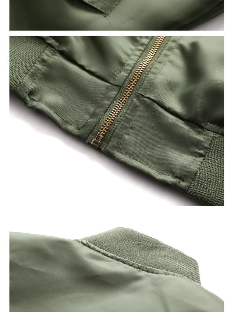 Herren Frühling/Herbst Stehkragen MA-1 Pilotenjacke