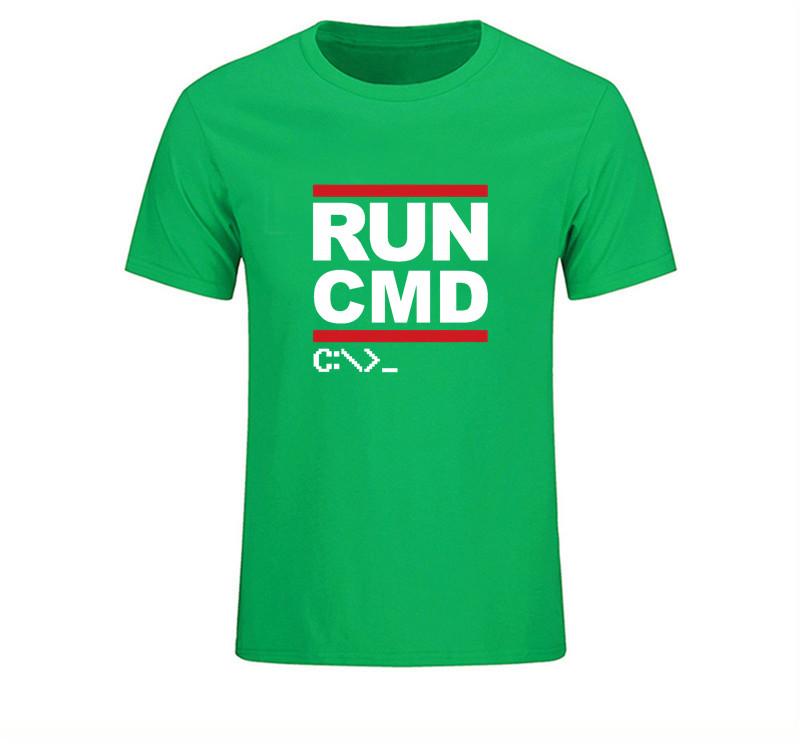 Run Cmd Programmer T Shirt Great Youth Rude T Shirts Round Collar Short Sleeve T Shirts