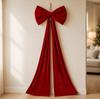 Velvet Wine Red Extra Large Christmas Tree Bow Decoration
