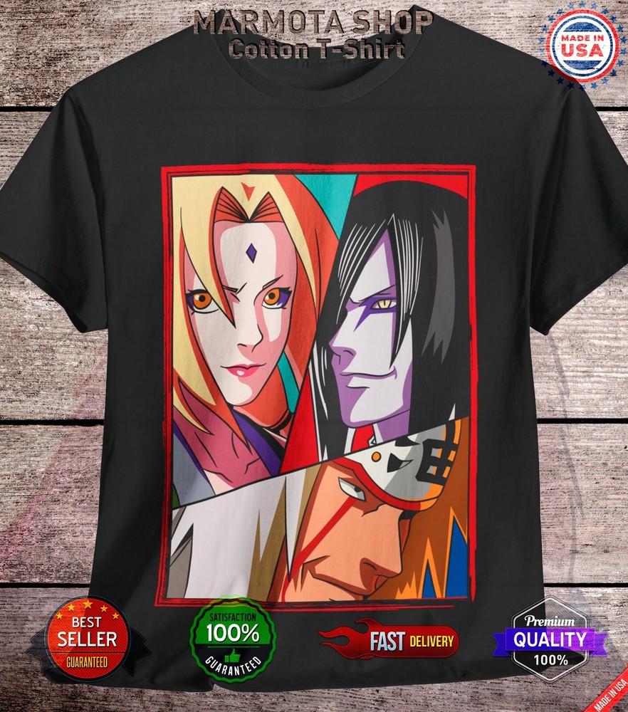 

Sannin Футболка Наруто Шиппуден Джирайя Орочимару Цунаде Аниме Унисекс Футболка M