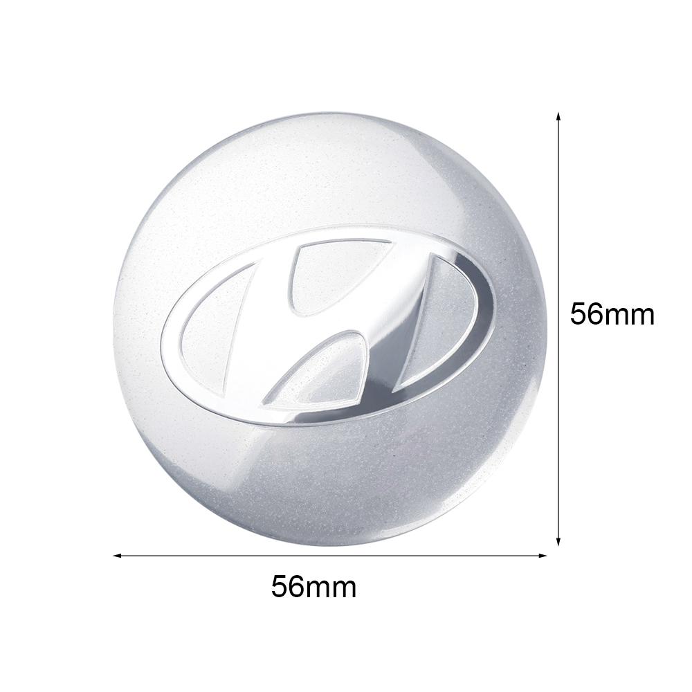 4PCS Auto Hubcap Decals Car Wheel Center Hub Caps Covers Stickers Accessories For Hyundai i30 Tucson i20 Creta HB20 Elantra Kona Y7