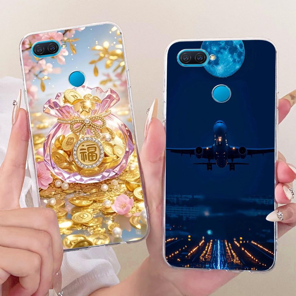 For Oppo A12 Clear Case Aesthetic Luxury Cute Fashion Flowers Funny Painted Casing For Oppo A 12 CPH2083 CPH2077