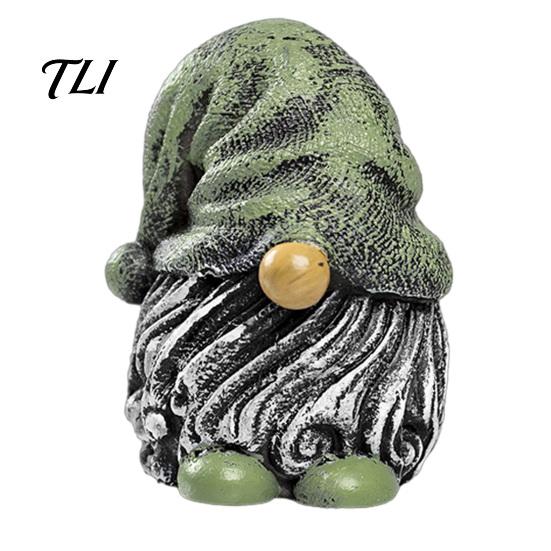 Garden Gnome Figurines Colorful Hat Resin Statue, Faceless Dwarf Figurine with Wrinkled Hat, Weather Resistant Statues Waterproof Ornament,