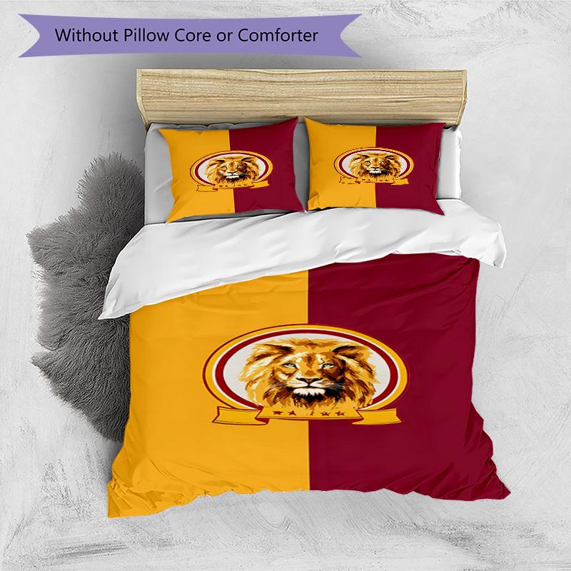 3pcs Football Team (2) Design Cover Set - HD Printed Bedding with 1 Cover and 2 Pillowcases - Perfect for Home and Dorm Decor