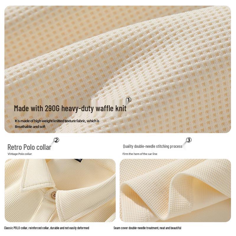 Mark Fairwhale Men's Waffle-Weave Anti-Wrinkle Short Sleeve Top