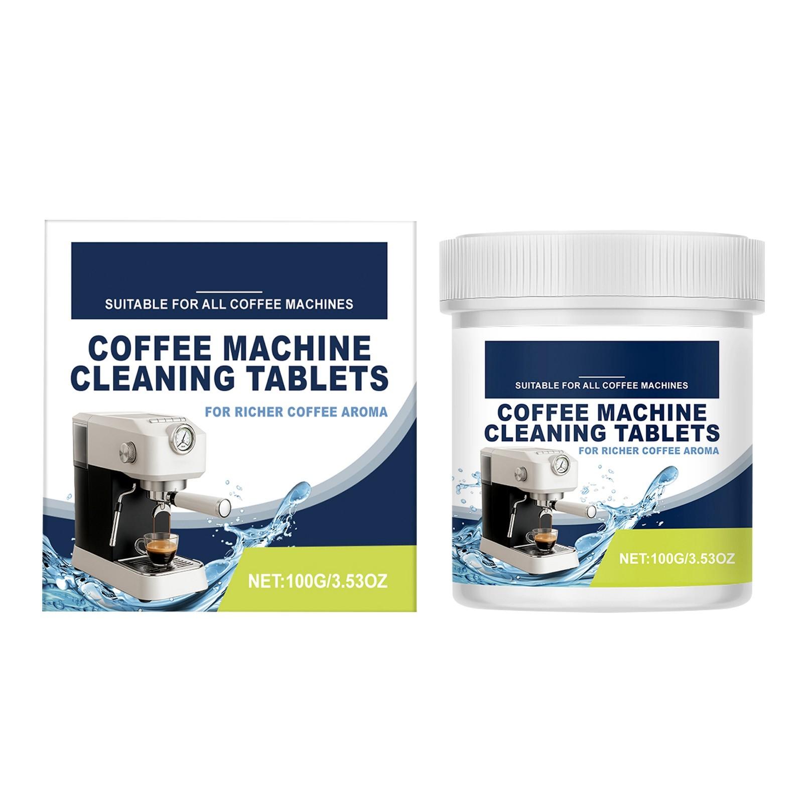 

Таблетки для очистки кофемашины от накипи, Универсальные чистящие таблетки для удаления накипи и запаха, Удаление накипи и очистка кофейника One Size белый