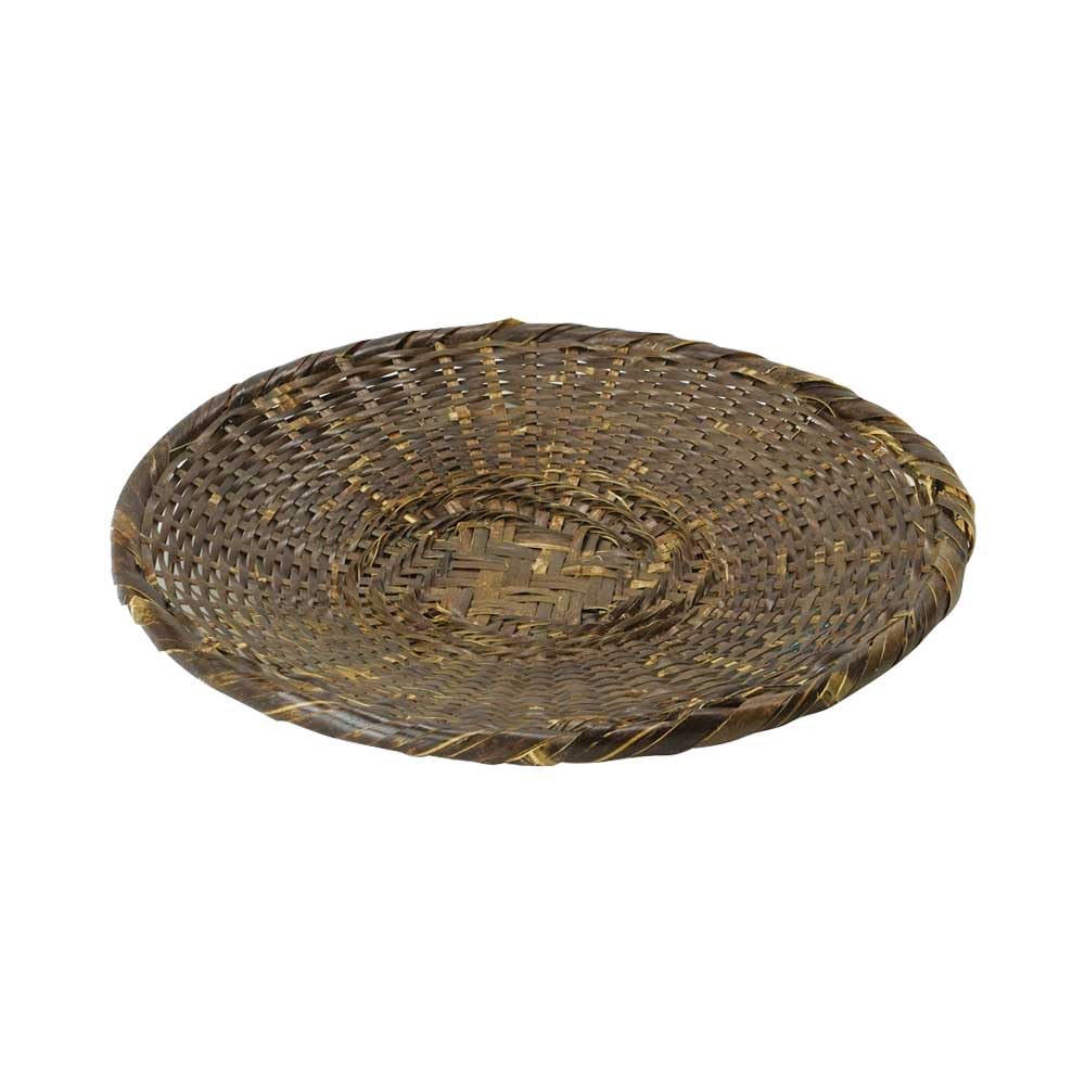 Yamako Black Bamboo Woven Soba x 11251 Strainer, 7-inch, 21 H2cm,