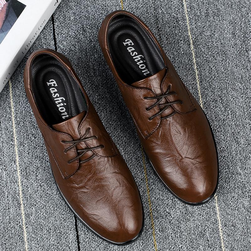 

2024Брендовые классические мужские туфли с круглым носком, свадебные туфли из натуральной кожи, оксфордские туфли, деловые туфли большого размера, британские туфли для мужчин 46 коричневый