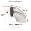 201 Stainless Steel 90 Degree Elbow Pipe Joint Universal Sanitary Welding Fitting for Industrial Plumbing Pipeline Repairs