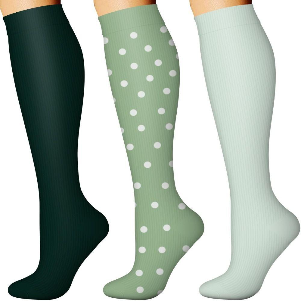 

3 пары унисекс женские мужские компрессионные носки до колена длинные дорожные носки восстановление S/M-Style 18