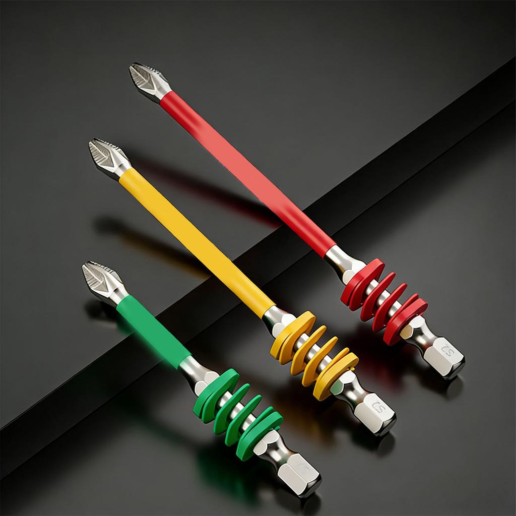 3 Pcs PH2 Screwdriver Bit Spring Loaded 1Celsius4 Inch Hex Shank Anti Slip Magnetic PH Screwdriver Bit for Electric Manual Screwdrivers