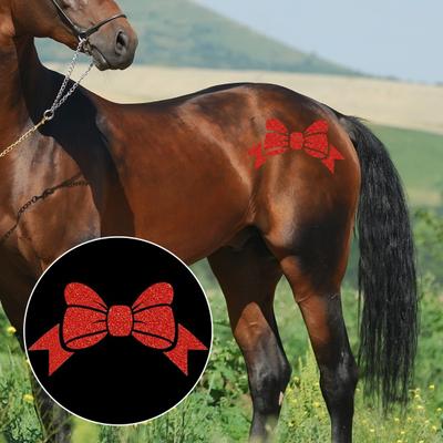 1 Set Paardenontwerp Kit met 12 Kleuren Glitters Stencil Kwast Lijm DIY Show Paard Decoratie Kunst Sjabloon Kit Paardenliefhebber Cadeau