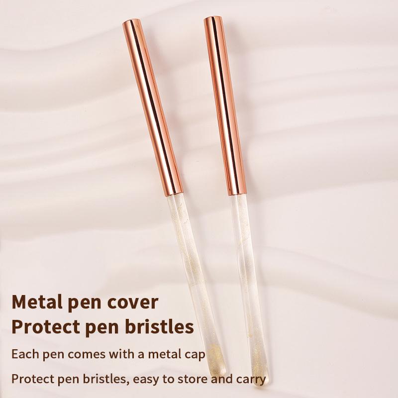 1/2Pcs French Plaid Nail Art Brushes Set Line Grid Pattern Drawing Pen For Diy Uv Gel Extension Painting Supplies Diy Design