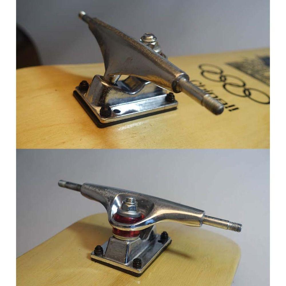 Aluminum Alloy 5inch Skateboard Trucks Impacts Resistance Four-wheel Skateboard Steering Bracket Double Rocker Silver Black