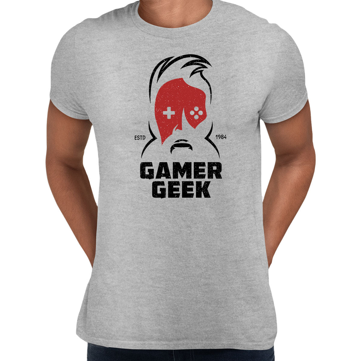 Mens Gaming T-Shirt Old School Gamer Retro Video Game Gamer Geek Unisex T-Shirt S